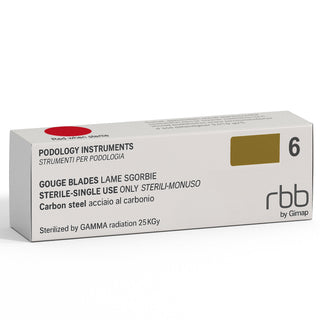 RBB LAME SGORBIE STERILI MONOUSO ACCIAIO INOSSIDABILE 20 PZ 6 MM