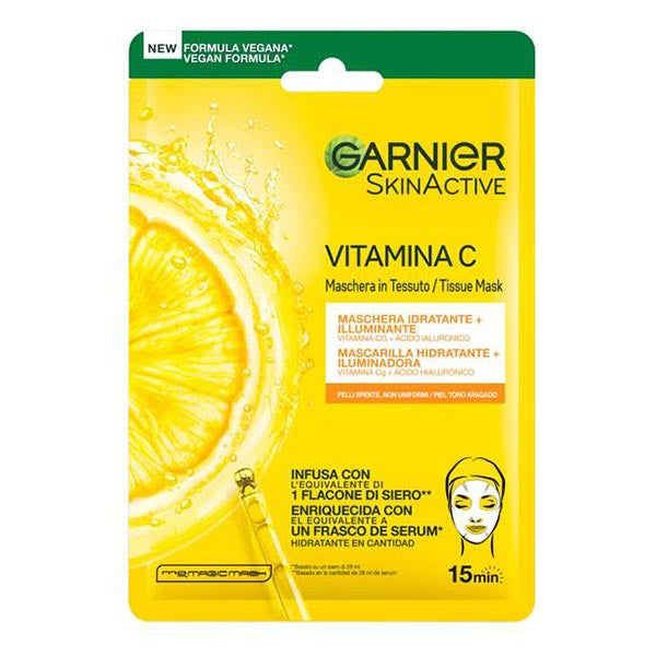 GARNIER SKIN ACTIVE MASCHERA IN TESSUTO VITAMINA C 28G - Tre Pi Profumerie