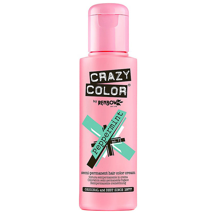 CRAZY COLOR SEMI-PERMANENT HAIR COLOR CREAM PEPPERMINT 71 - Tre Pi Profumerie